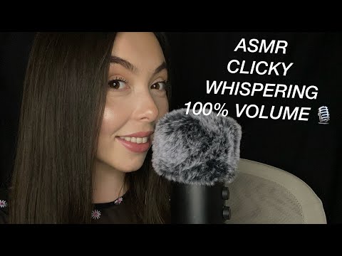 ASMR 100% VOLUME | CLICKY WHISPERING IN YOUR EARS! 👂 💤