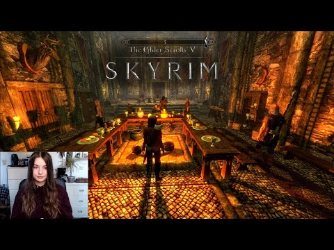 ASMR | Exploring & Sneaking around Riften in Skyrim 🍂 Ambience, Footsteps, Nature Sounds