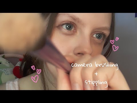 ASMR camera brushing + stippling for sleep 💤🧸 (personal attention)