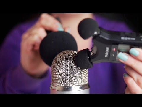 ASMR - 3 Mics Touching Each Other (Tascam, Zoom, Yeti)