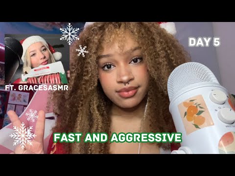 ASMR Fast and Aggressive❄️ ft.@gracesfastasmr  Mouth sounds, personal attention collab
