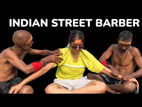 $2 World’s Best Street Massage at Varanasi | Street Barber Chamunda brothers |