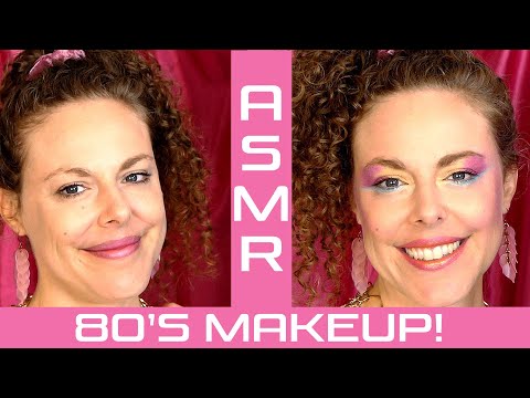 ASMR 💕 Makeup 80s Transformation, Face Brushing, Whispering, Sleep Inducing 😴