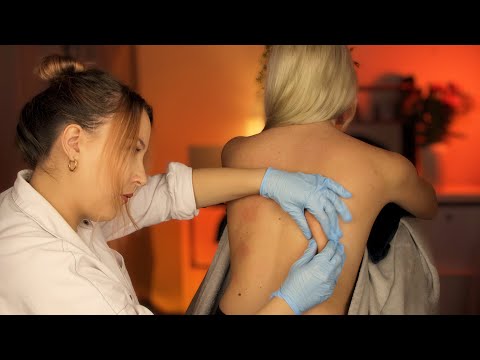 'Unintentional' ASMR Real Person Chiropractor Exam & Skin Cracking, Massage Roleplay