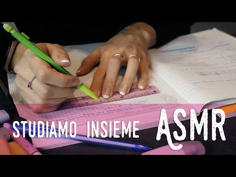 ASMR ita - 📗 STUDIAMO INSIEME (Whispering + INAUDIBLE)