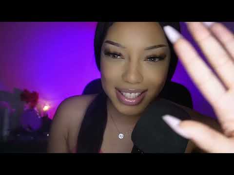 ASMR Doing your makeup role-play W/ Gum Chewing & Mouth Sounds (chaotic ,chatty)