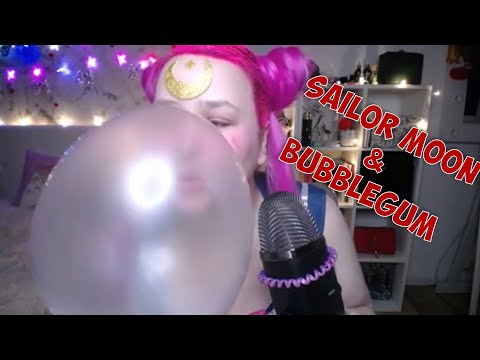 ASMR bubblegum + blowing bubbles