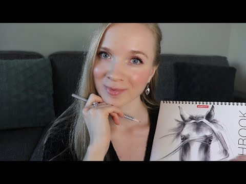 Piirrän sinut Role Play-ASMR SUOMI (Kynä, Tussikynät)🖍Drawing You, Personal Attention, Paper Sounds