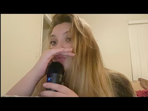 ASMR | new mic test :3 fast mouth sounds, inaudible whispering, tapping, mic brushing, + more