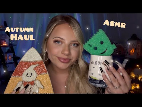 Asmr Fall/Halloween Cozy Haul 🍂👻🎃 Tapping & Scratching on Fall Finds ❤️