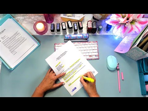ASMR | Office Sounds | Typing | Writing | Stamping | Highlighting | Paper Sounds | No Talking