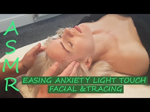 [ASMR] Easing Anxiety with Light touch Facial & Tracing [No talking][No Music]