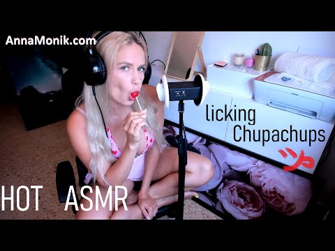 HOT ASMR 👅 CHUPACHUPS 🍭 MOUTH SOUNDS 👄 Lollipop candy Eating 👅 LICKING #3dio #asmr #hot