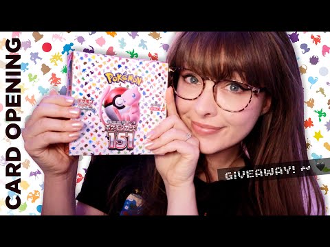 ASMR ❤️ Pokemon 151 Card Opening & 🏆 𝟝𝟘𝕜 𝓖𝓲𝓿𝓮𝓪𝔀𝓪𝔂 ✧ Whispers, Tapping & Crinkly Packaging Sounds!