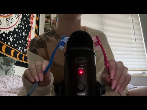 Brushing the Mic with Different Items|No Talking|ASMR