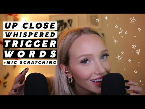 ASMR TRIGGER WORDS! up-close whispers + mic scratching for your tingles ♥