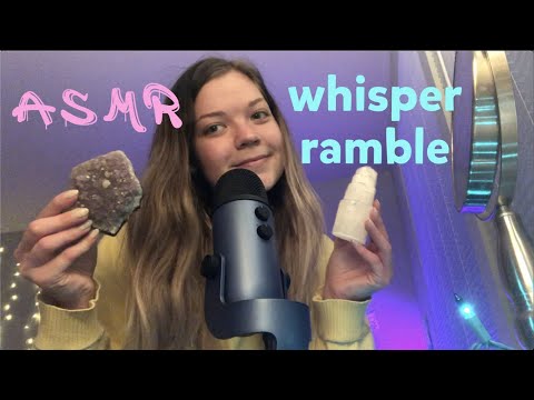 IM SO f'n BORED 🥳 asmr whisper ramble "loneliness" + crystal tapping & woodwick candle crackling