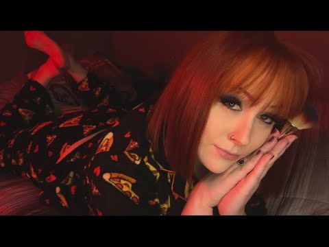 Girlfriend ASMR | Brushing Your Face & MINE [Personal Attention, Whispering, Reassuring Words]