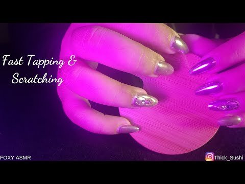 ASMR Fast Tapping & Scratching On Wood | NO TALKING