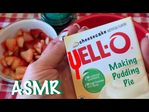 ASMR Strawberry Pudding Cheesecake? 🤷🏻‍♀️ (No talking) Looped for length (Whispered version later)