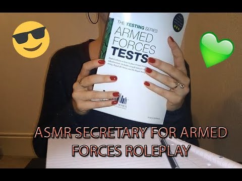ASMR Secretary Roleplay Armed Forces. Female Soft Spoken. Whisper.