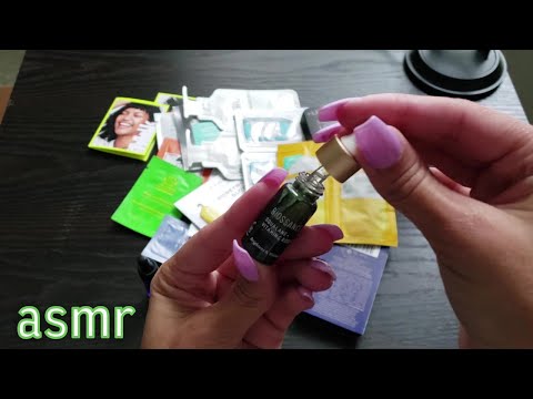 ASMR | Intense Crinkles, Tracing, Tapping, & Scratching on Sephora Samples NO TALKING with Rain