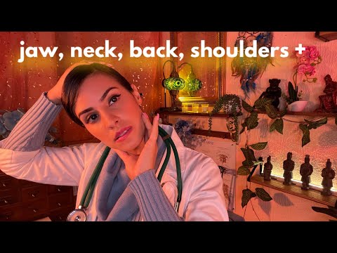 ASMR Chiropractor | EFT tapping with *Real* Joint Cracking | Sleep Clinic Cranial Nerve Exam 🐻🤗