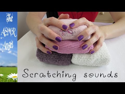 ASMR Sound Segment - Scratching Material with whispering