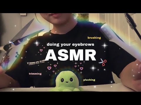 ASMR | Friend does your eyebrows (plucking, brushing•••)