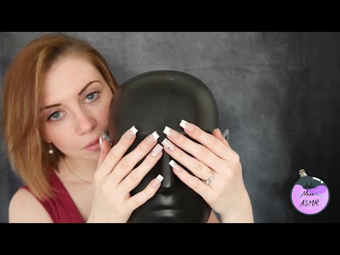 ASMR   Positive Affirmations & Tapping Binaural Head, Slow, Soft Breathing