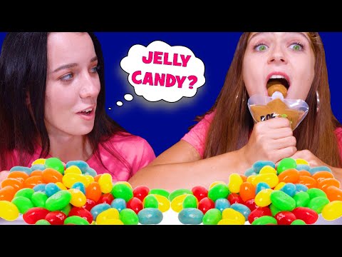 REAL FOOD VS JELLY BELLY CANDY | ASMR EATING CHALLENGE by LiLiBu
