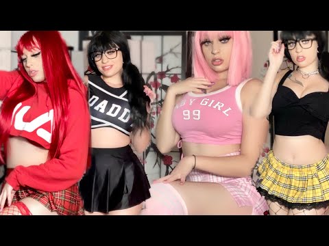 ASMR Try On Haul | Sexy Schoolgirl Outfits
