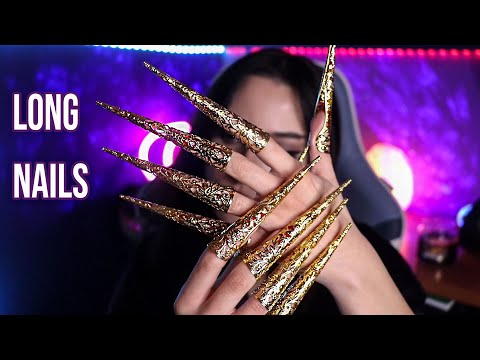 ASMR - LONG NAILS SCRATCHING, TAPPING, CLAWING & HAND MOVEMENTS