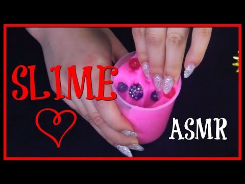 ASMR 🖤 SLIME!! TAPPING, SQUISHY, RELAXING SOUNDS