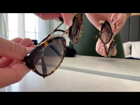 ASMR | tapping and scratching on sunglasses and box (in your left ear lol) - NO TALKING