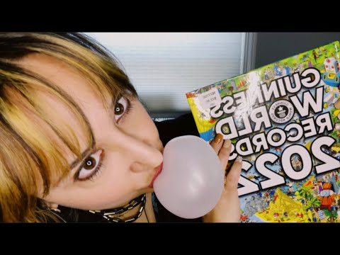 Guinness World Records 2022/Fun Facts: ASMR GUM Chewing/Blowing/Page Turning/Tapping/Hand Visuals💋