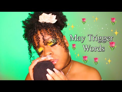 ASMR - May Trigger Words + Dry Mouth Sounds 💐🌺♡✨