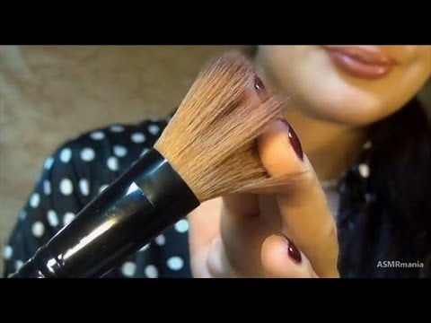 ASMR/АСМР (HD. Russian 3D + music): Массаж лица кисточками. (Facial relax massage with brushes.)