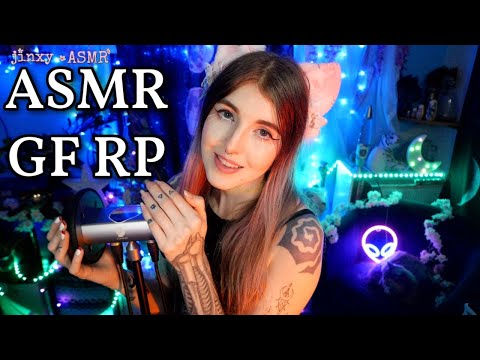 ASMR | Girlfriend comforts you after a long day (Face touches, kisses & personal attention)