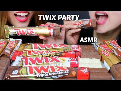 ASMR TWIX PARTY (CHOCOLATE BARS + ICE CREAM BARS) 트윅스 초콜릿 리얼사운드 먹방 | Kim&Liz ASMR