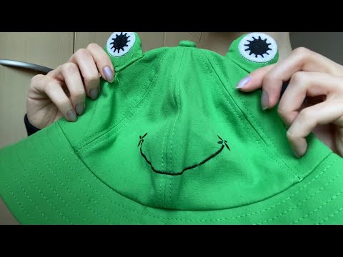 ASMR hat tapping and scratching