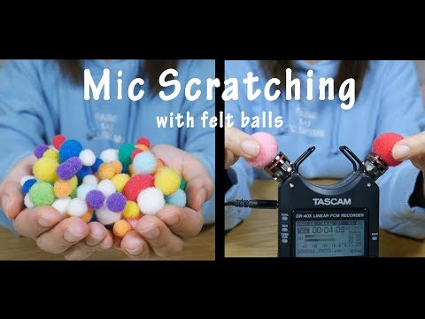 ASMR Ear Cleaning with Felt Balls | Mic Scratching without mic cover | No Windshield (No Talking)