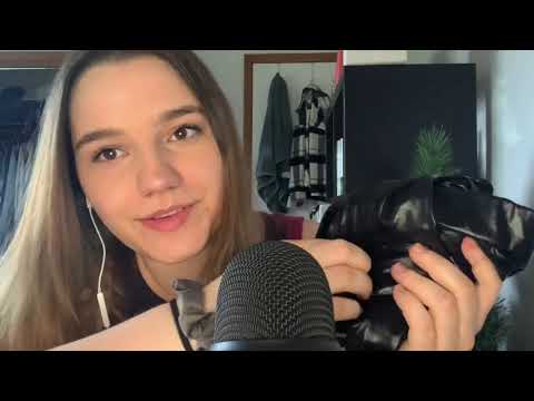 ASMR || Leather sounds || Rubbing and scratching ||