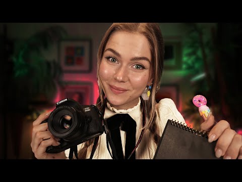 ASMR I'm Your Biggest Fan RP! (Photoshoot, Makeup & Hairstyling) Relaxing Personal Attention