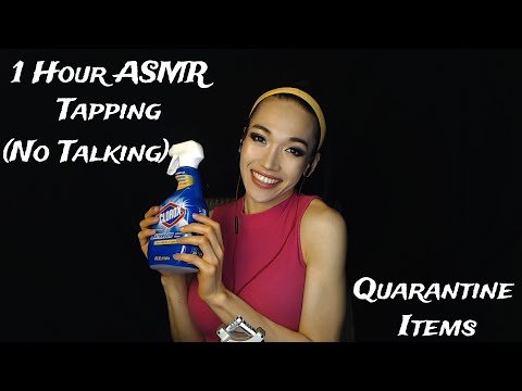 ASMR 1 hour The Ultimate Tapping of Essential Items during Quarantine (No Talking)