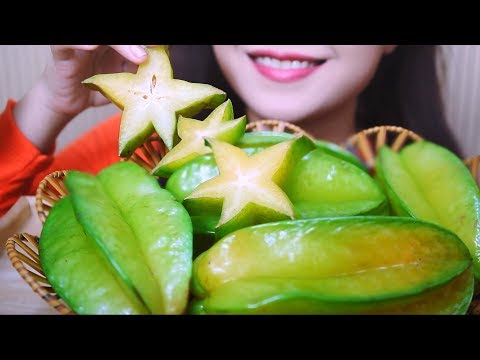 ASMR Star Fruit ( Crunchy Juicy EATING SOUNDS) No Talking | LINH-ASMR