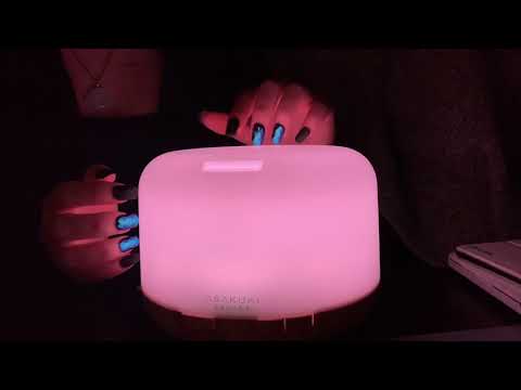 ASMR tapping on my air humidifier (scratching, touching, air mist...)