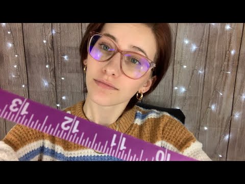ASMR// Measuring Your Face// personal attention+ Unintelligible￼ whispering+ face touching//