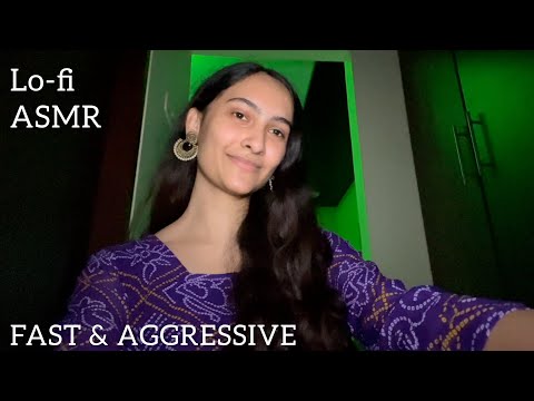 ASMR Fast & Aggressive Lo-fi Triggers | Rambling & Unpredictable Asmr Triggers