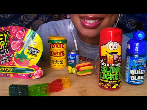 ASMR | Candy Party 🍬 Slime Licker, Gummy Hot Dog 🌭  Juicy Drop Gummies, Soda Candy🥤 Spray Candy